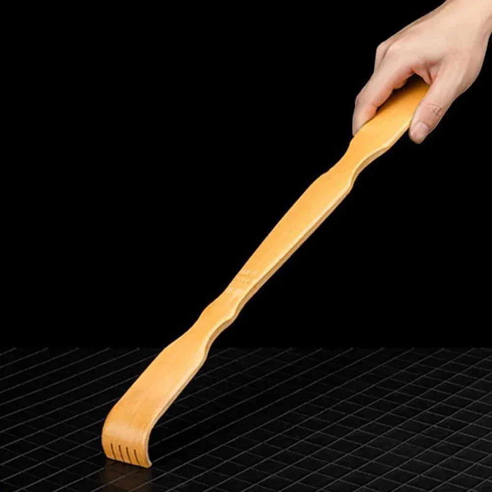 Bamboo Back Scratcher Aid Stick Scratching Massage Roller Long Wooden