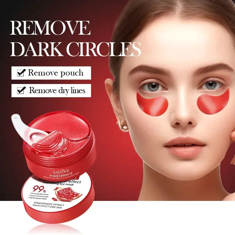 SADOER Red Pomegranate Eye Patches 60pcs – Moisturizing Mask