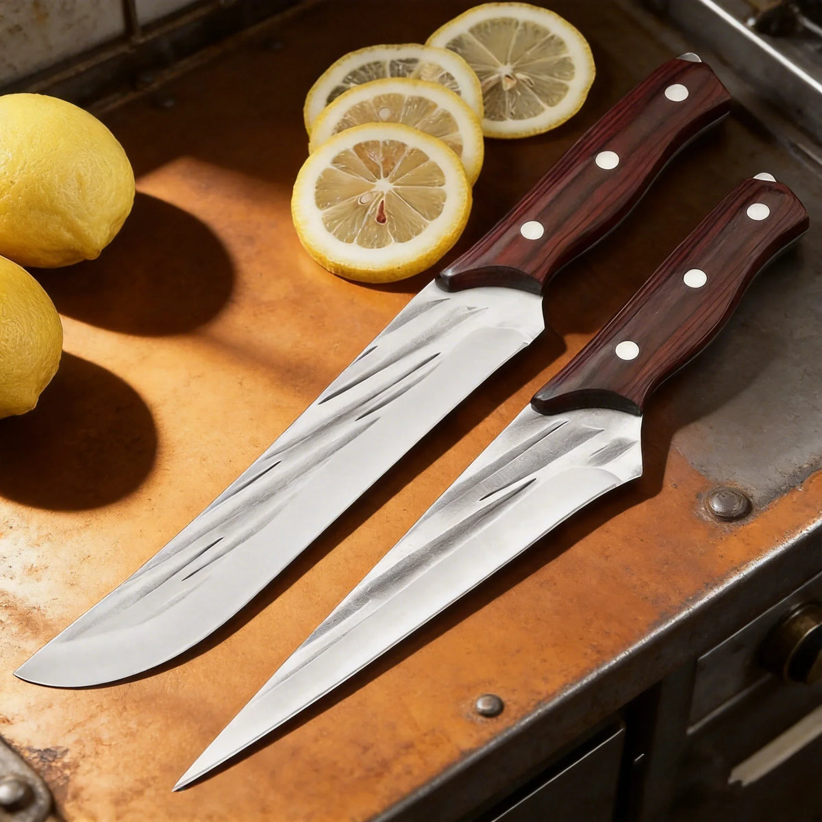 Hand-Forged High-Carbon Steel Boning Knife – Wood Handle