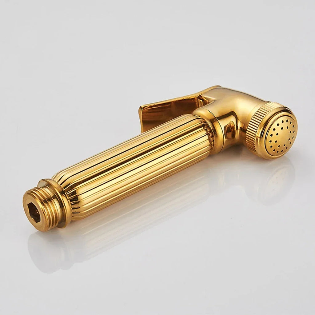 Brass Handheld Bidet Sprayer G1/2 130mm – Gold Toilet Shower Head