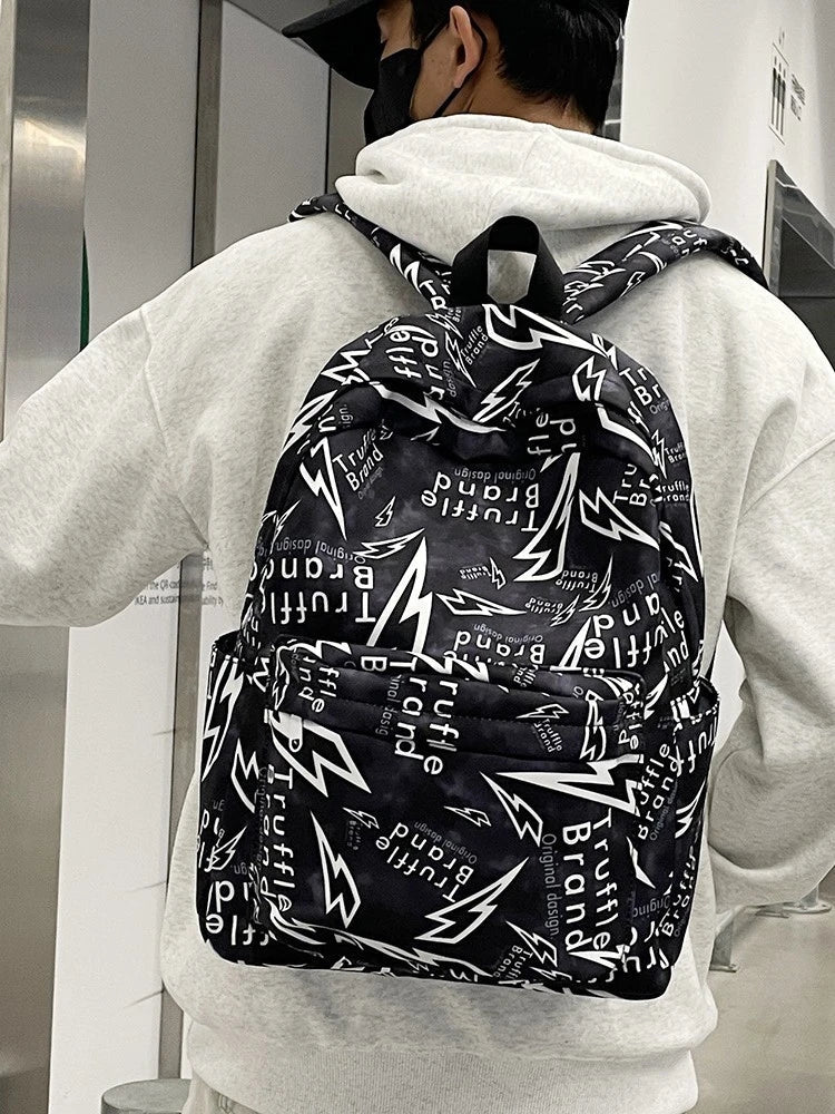 Men's Graffiti School Backpack – Teen Boys Travel Rucksack