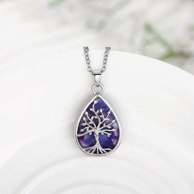 Huitan Tree of Life Pendant Necklace | Bohemian Women's Jewelry