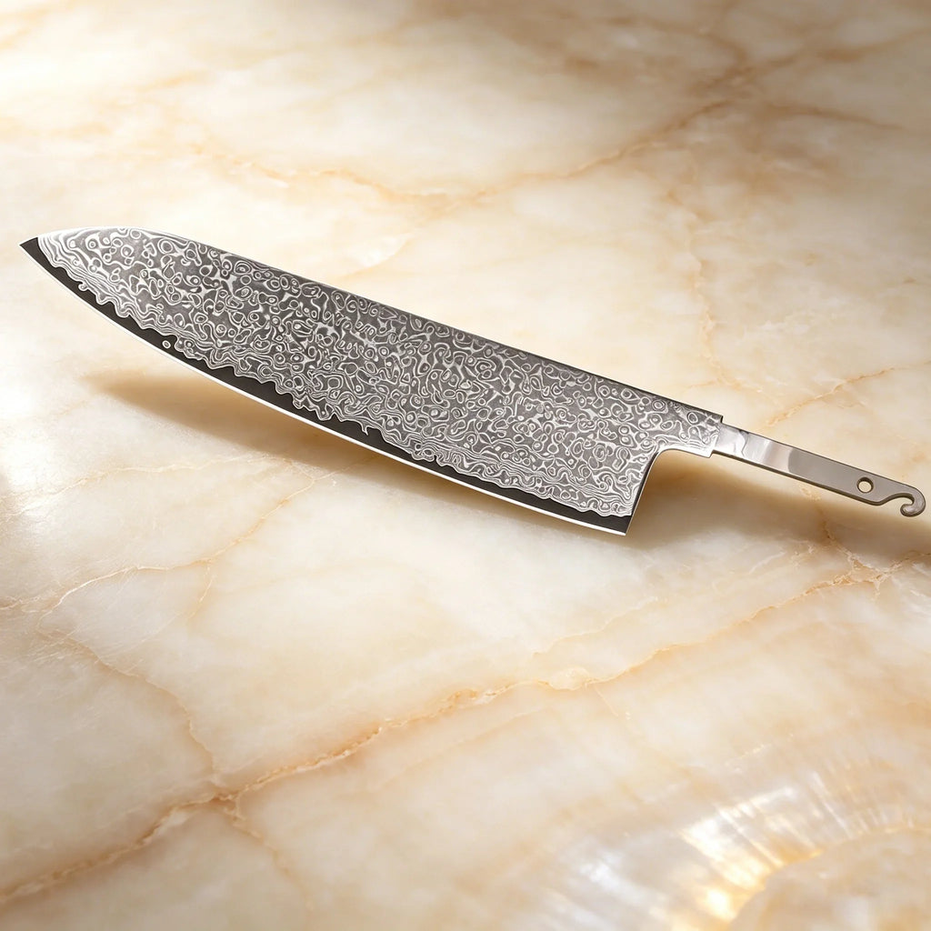 Damascus Steel Boning Knife Blade Blank – Hand Forged DIY