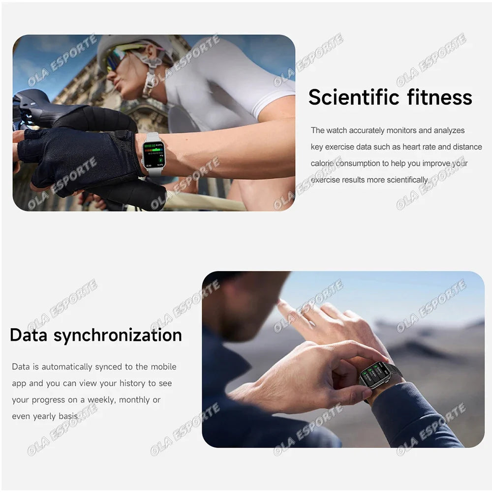 2026 Smart Watch Men Sports Fitness Bluetooth Call Heart Rate Sleep