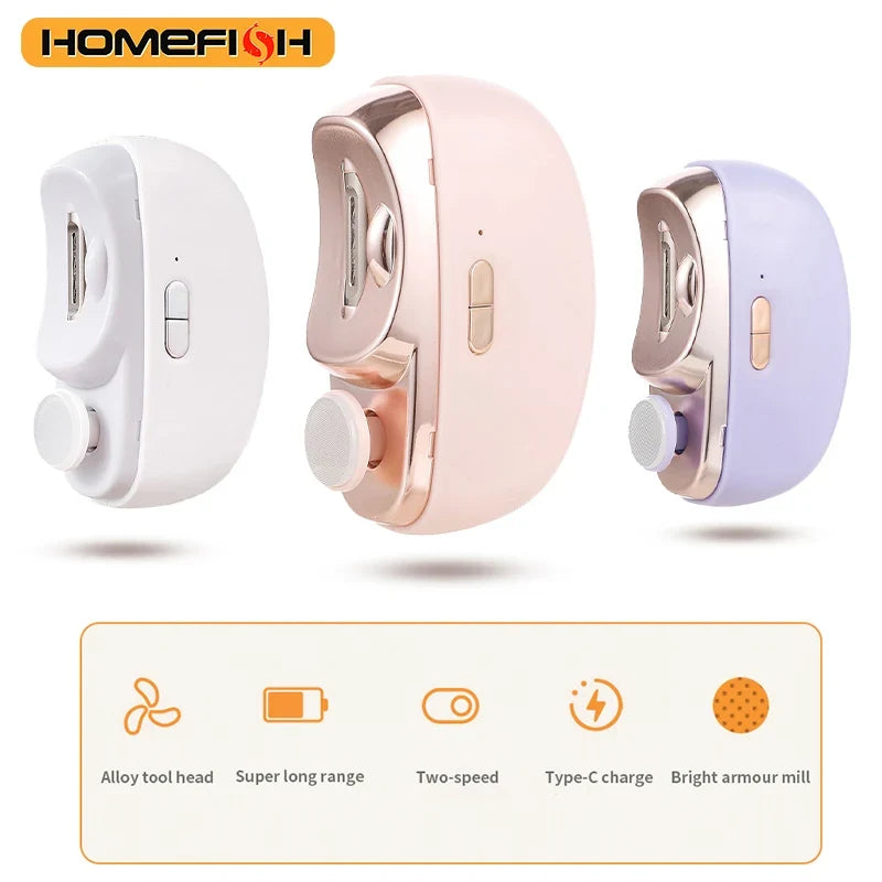 Electric Baby Nail Trimmer Automatic Anti-splash Anti-pinch Polisher