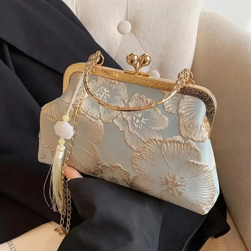 Chinese Embroidered Evening Clutch Bag | Women's Crossbody