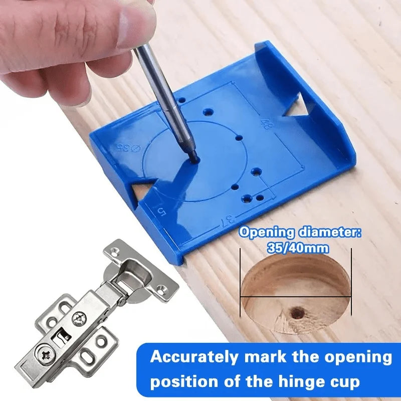 35 Hinge Drilling Locator Cabinet Door Punching Positioning Ruler