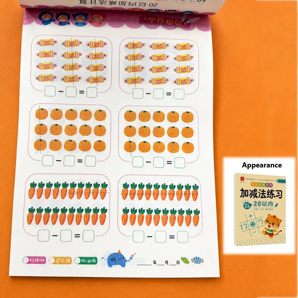Preschool Math Workbook Addition Subtraction Within 20 78 Pages Kids