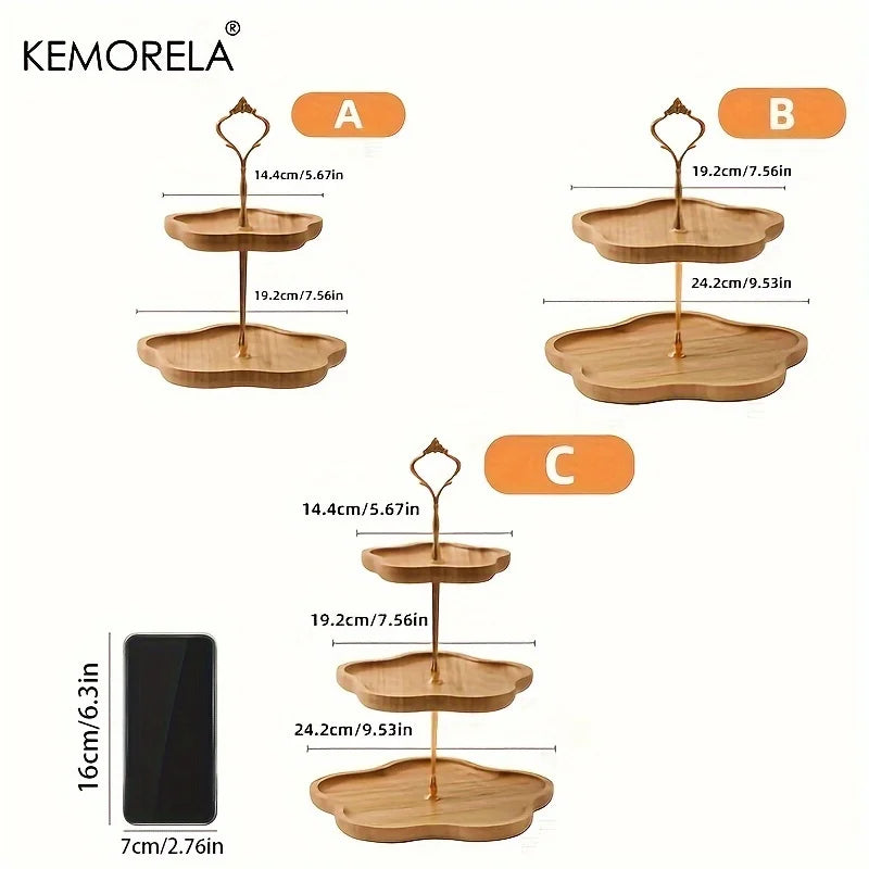 Wooden 2/3-Tier Dessert Stand – Cake, Cookie & Candy Tray
