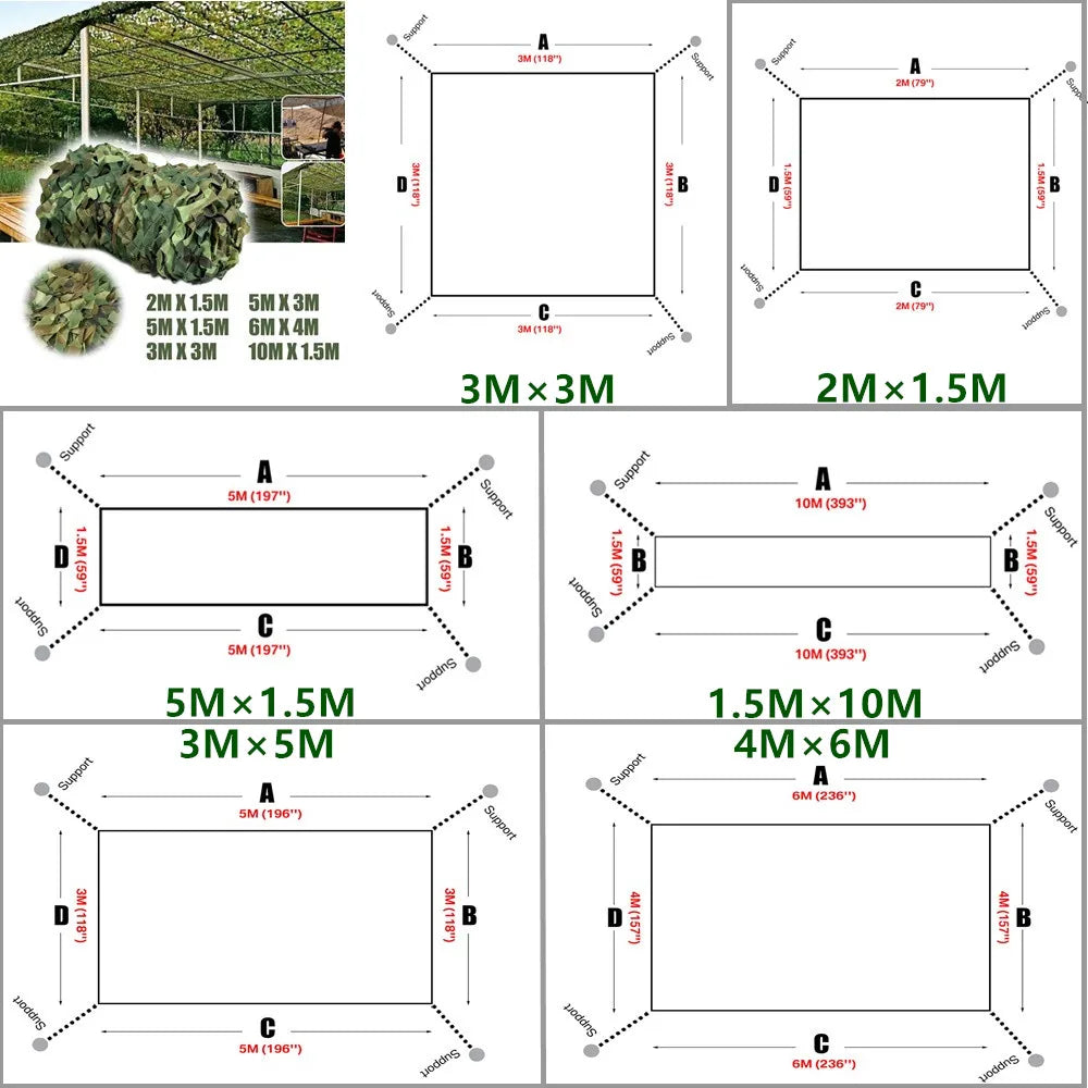 Camouflage Mesh Net – Hunting, Camping & Party Shade Sail