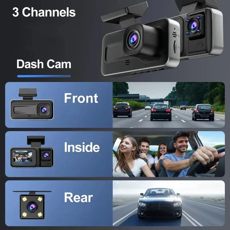 Baideluo 1080P Dual Lens Car Dash Cam DVR + Optional Rear Camera
