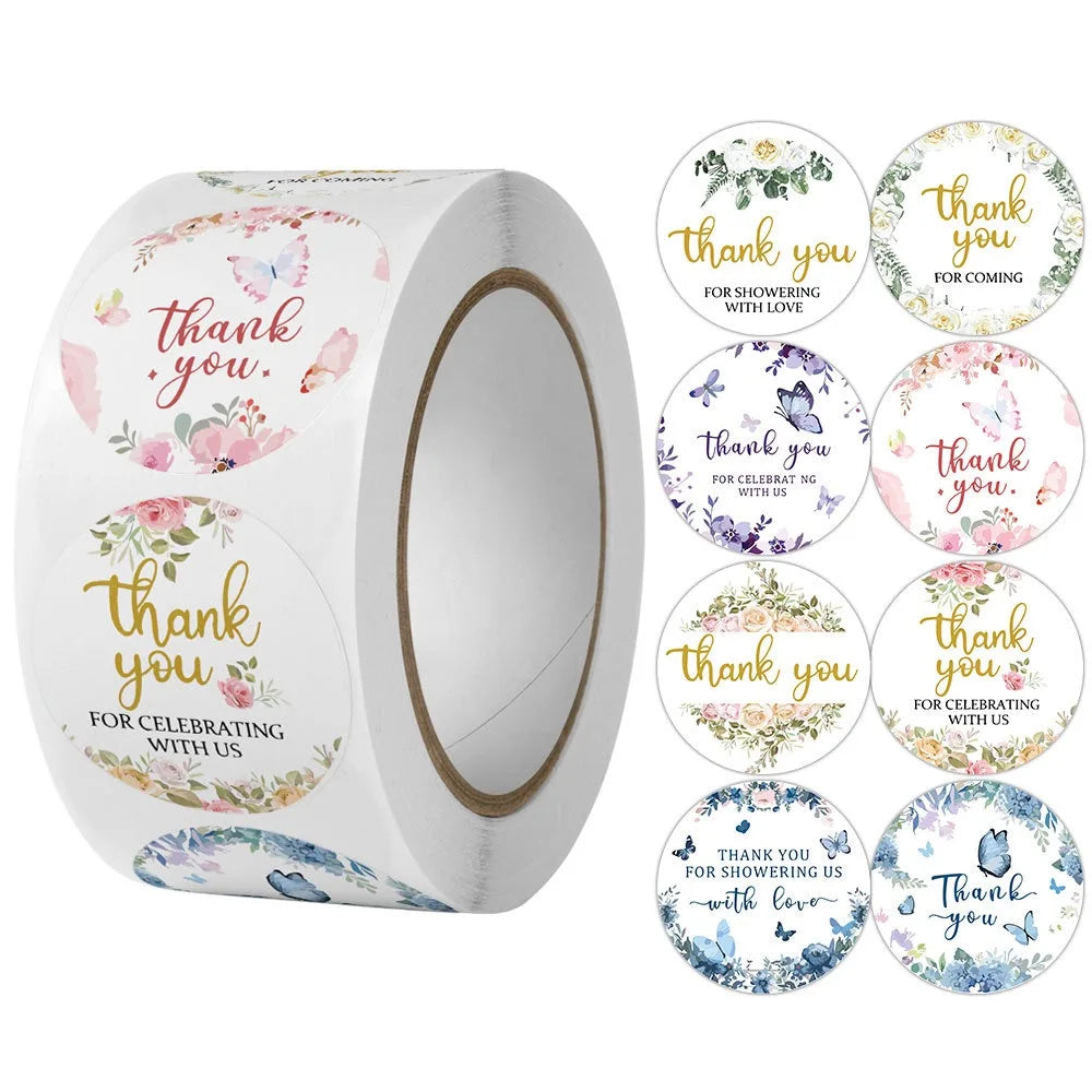 Stickers Gratitude Labels Events Parties Weddings Business Promotions
