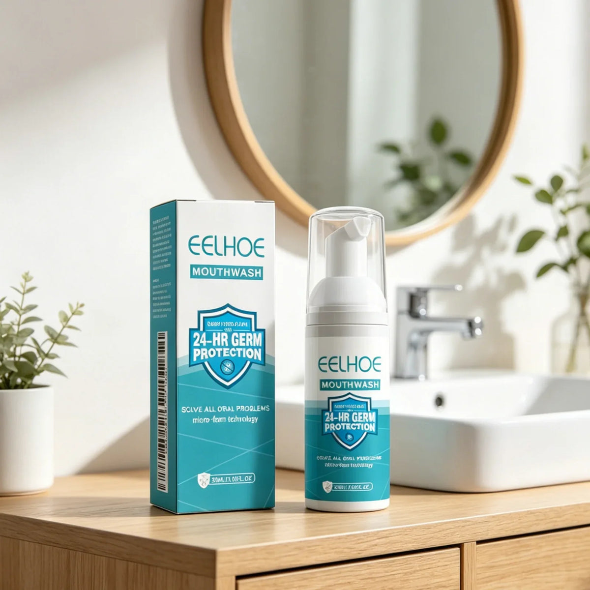 EELHOE Foam Mouthwash – Fresh Breath, Plaque & Gum Care 30ml