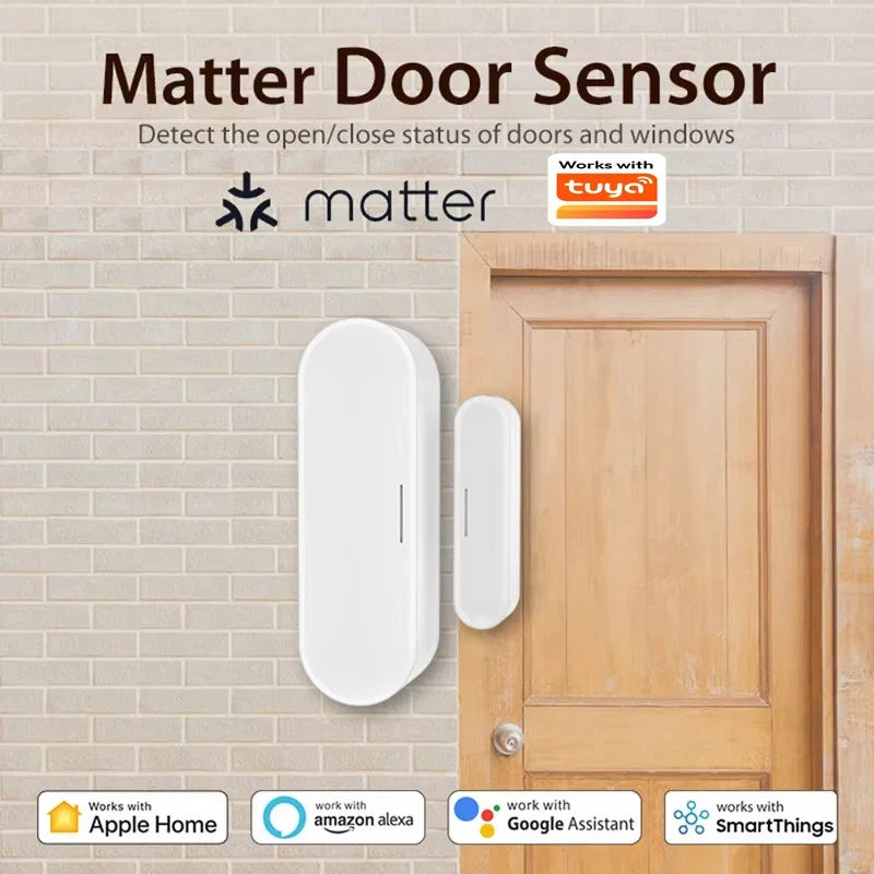Tuya Matter Thread Door Window Sensor USB Powered Smart Home Wireless