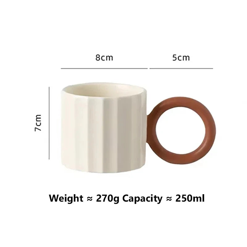 KEMORELA Nordic Ceramic Coffee Mug – Microwave Safe Gift