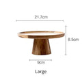 KEMORELA Elevated Wooden Cake Stand & Serving Tray
