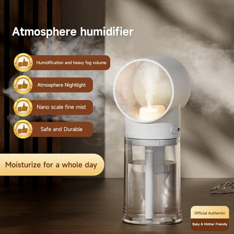 Mini Portable Humidifier with Night Light & Aromatherapy