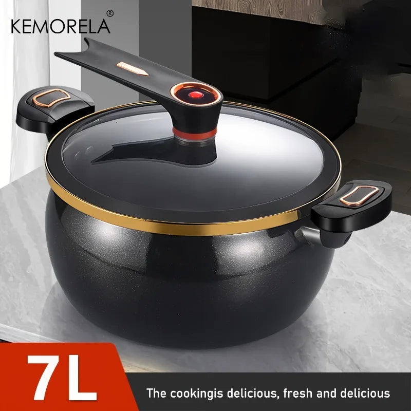 KEMORELA 7L Non-Stick Soup Pot 26cm – Induction & Gas Stove