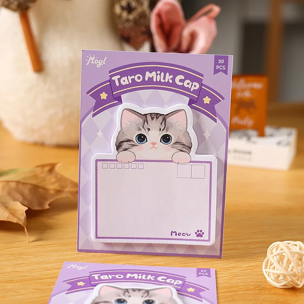 Cute Little Cat Sticky Note Self-adhesive Message Memo Pad DIY