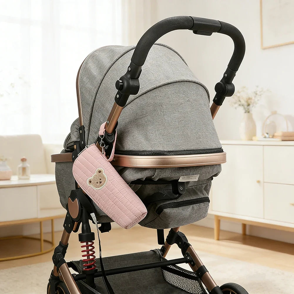 Plush Bear Baby Bottle Insulated Warmer Bag | Travel & Stroller
