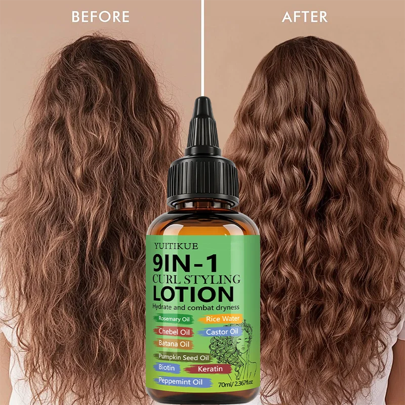 YUITIKUE 9-in-1 Curl Styling Lotion – Anti-Frizz & Hydrating