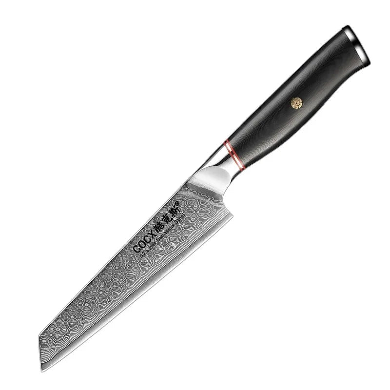 Damascus Steel Japanese Chef's Knife – Sharp 14cm Utility Knife