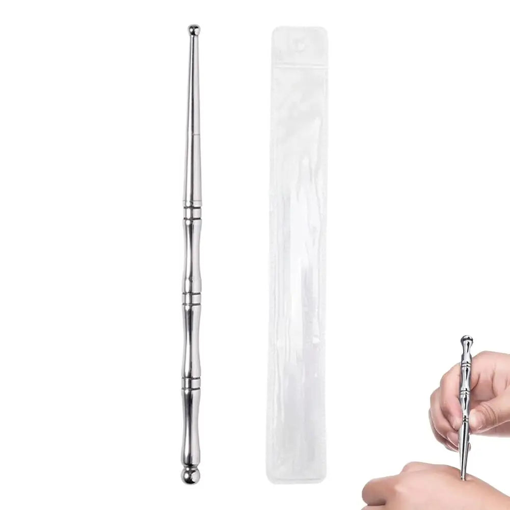 Stainless Steel Acupressure Pen – Dual 4mm/5mm Head Massage Tool
