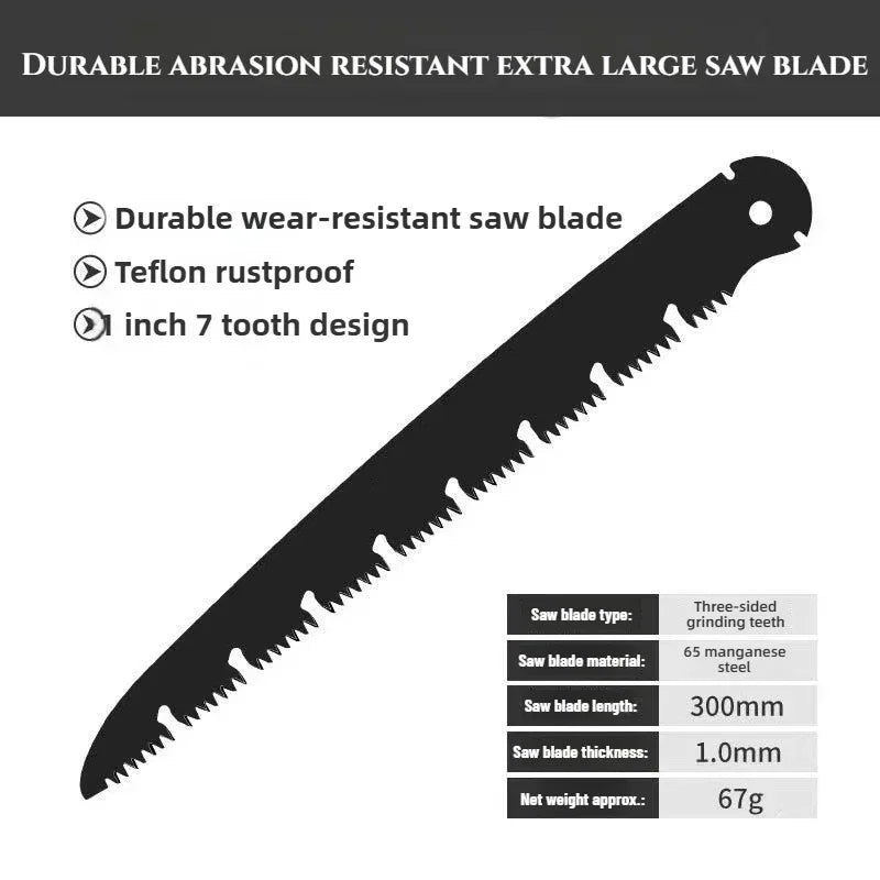 Folding Pruning Saw – PTFE Coated Manual Garden Branch Saw