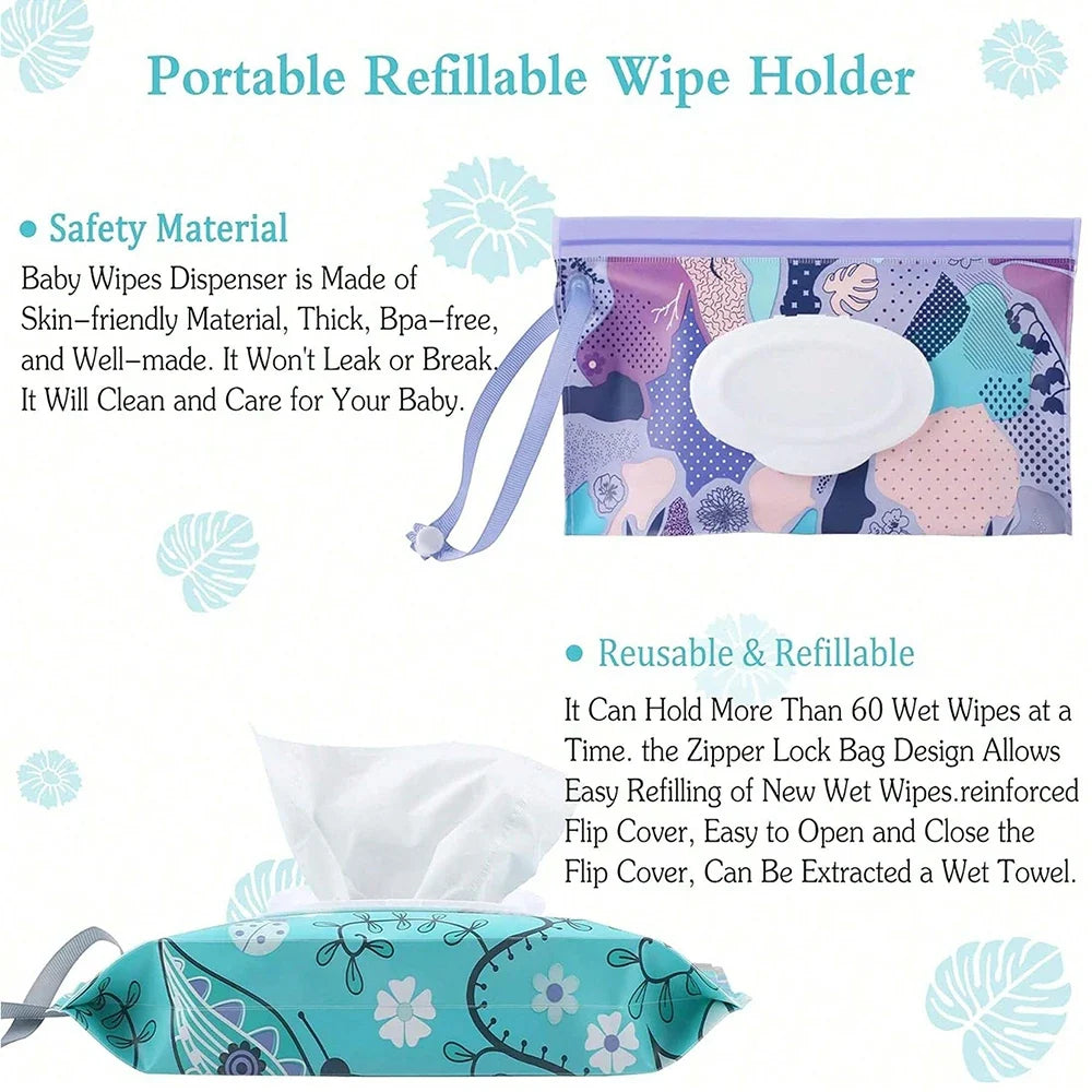 Portable Refillable Wet Wipes Dispenser Box | Baby & Travel
