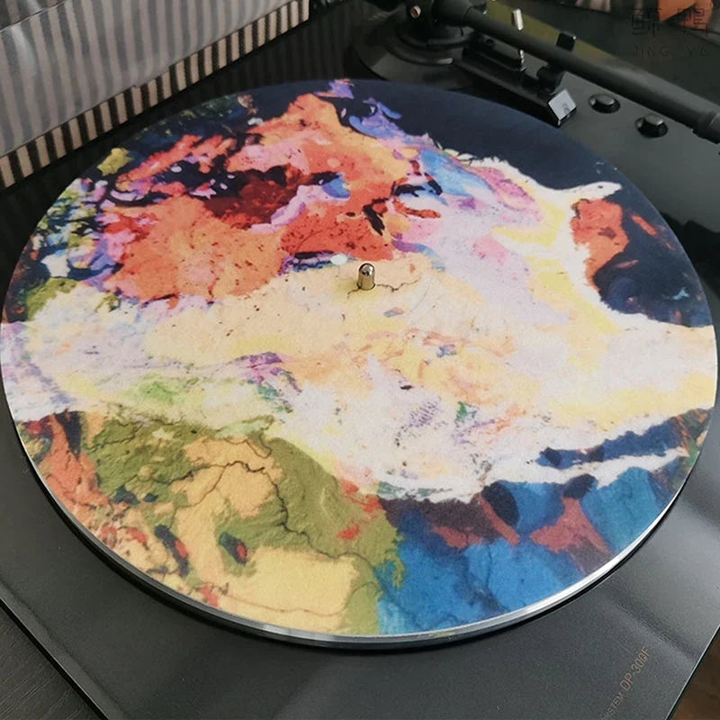DIY Thick Turntable Mats Printed Solid CD Anti Slip Pad Felt Platter