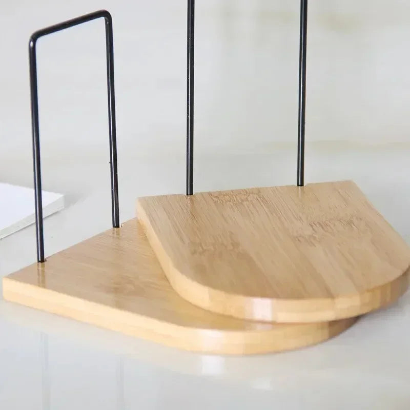 Wood Desktop Bookend Holder – Simple Style Desk Organizer