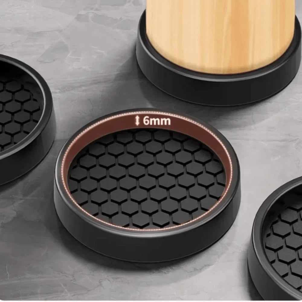 Suction Cup Furniture Coasters Silicone Non Slip Wheel Stoppers Anti