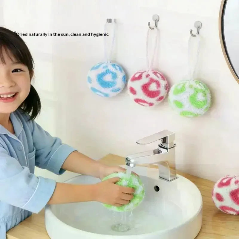 Circular Cleaning Ball Sponge – Hangable Kitchen & Bathroom Scrubber