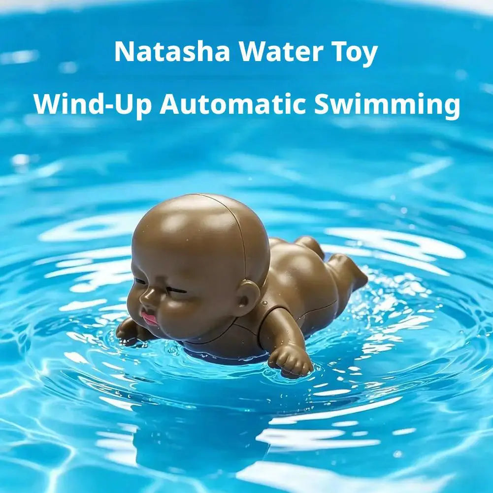 Plastic Wind Up Swimming Baby Doll Toy Realistic Floating Bathtub