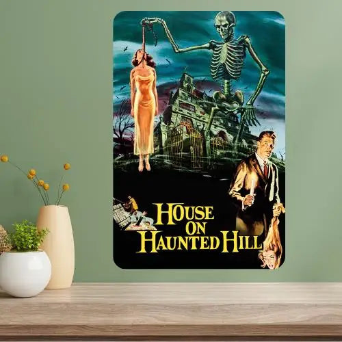 House on Haunted Hill Classic Movie Metal Poster Sign