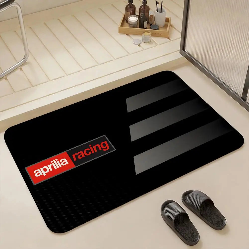Aprilia Motorcycle Flannel Floor Mat – Non-Slip Indoor Rug