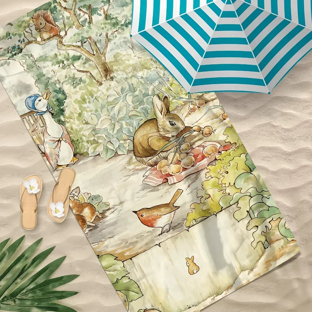 Peter Rabbit Quick-Dry Beach Towel | Cartoon Sports Towel