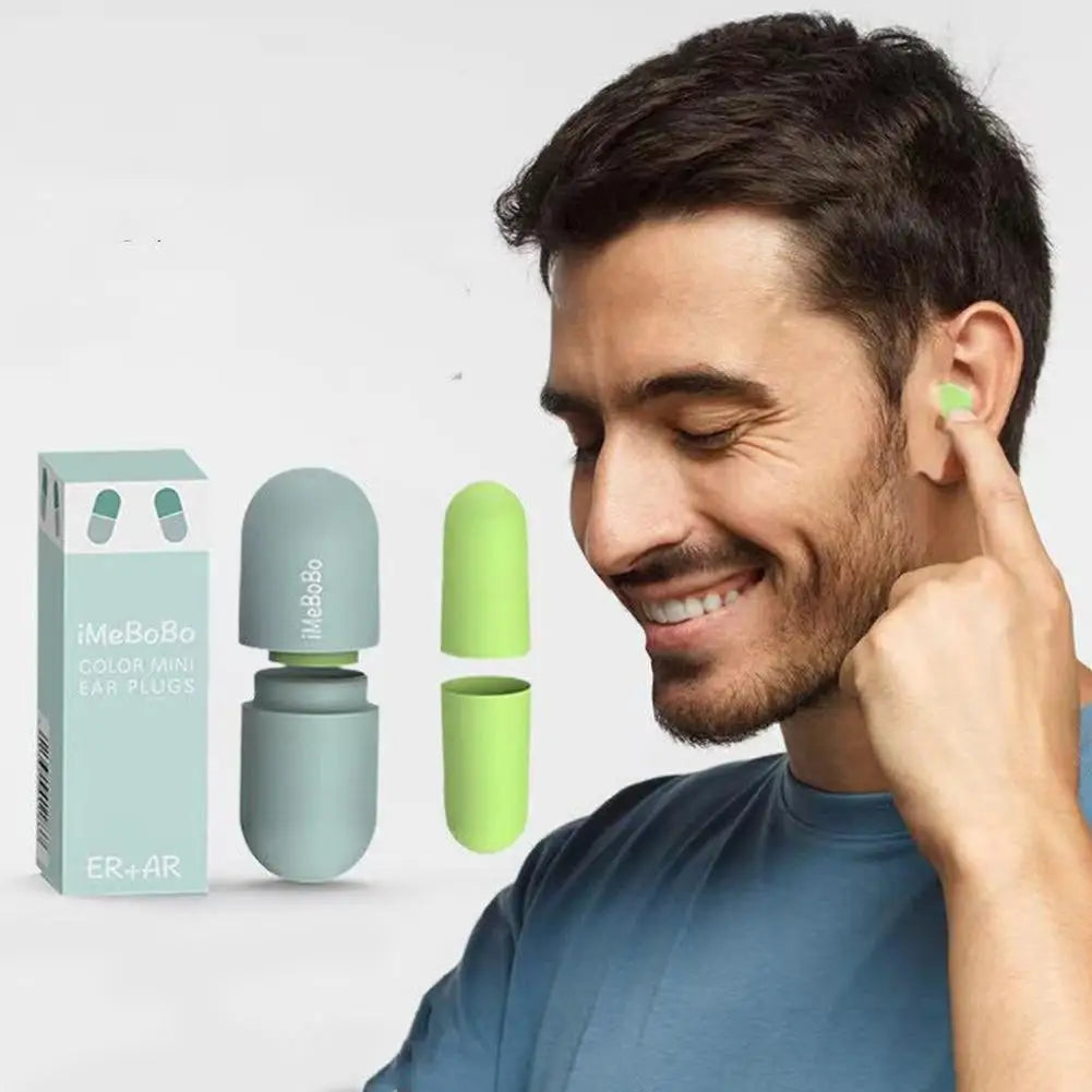 Sleeping Capsule Sponge Earplugs – Soundproof Noise Reduction