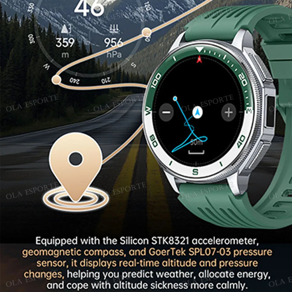 500mAh Outdoor Military Smart Watch Men Heart Rate Health Monitor BT