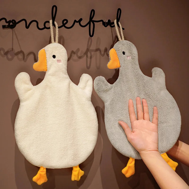 Cartoon Goose Hand Towel – Absorbent Quick Dry Kitchen & Bath
