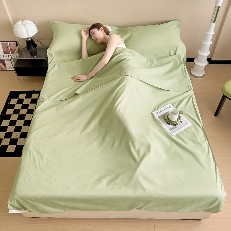 Portable 3-in-1 Travel Bed Sheet Set | Flat Sheet & Pillowcase