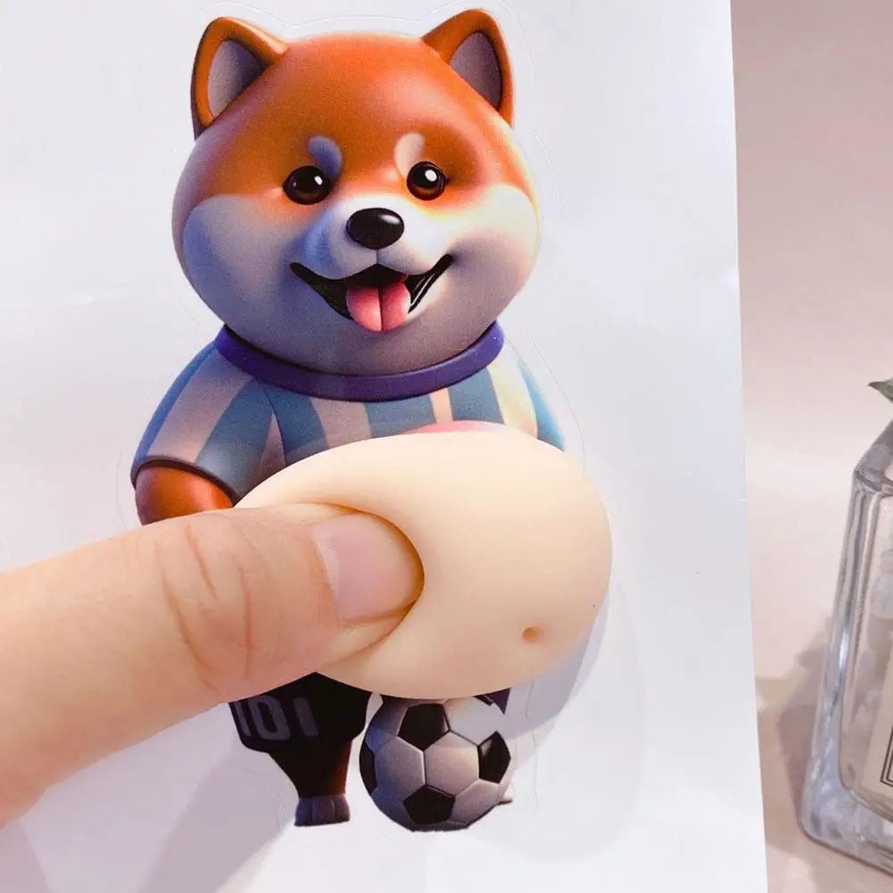3D Shiba Inu Squeeze Toy – Stress Relief Fidget & Door Stopper