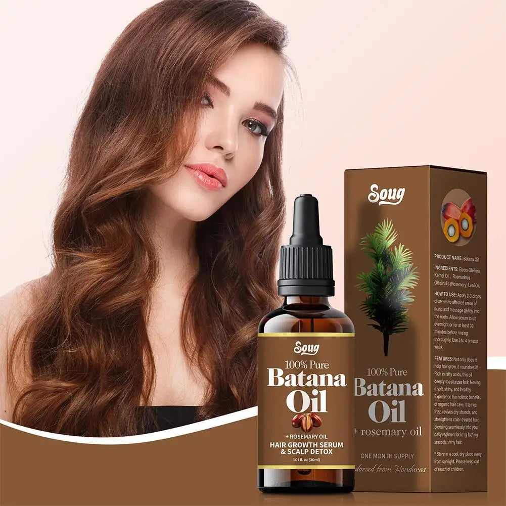 Batana Rosemary Mint Scalp Hair Strengthening Oil Biotin Essential