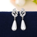 Huitan Waterdrop Pearl Drop Earrings – Women's Wedding Jewelry