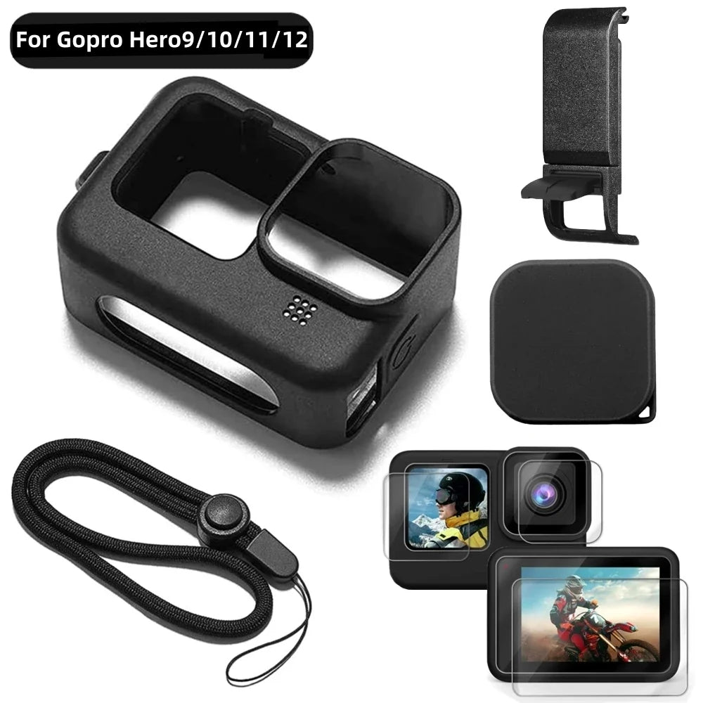 Silicone Case & Screen Protector for GoPro Hero 9 10 11 12