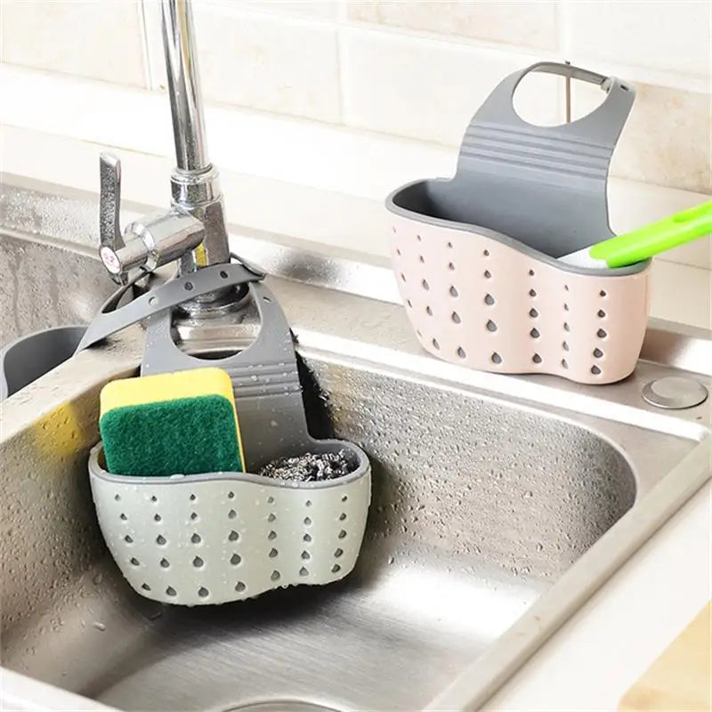 Double Sink Hanging Basket – Sponge & Draining Organizer