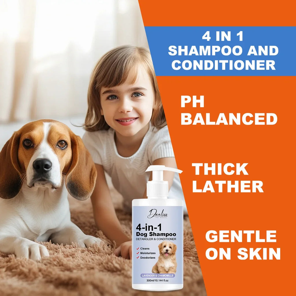 Pet Shampoo for Cats & Dogs – Odor Removal & Softer Coat