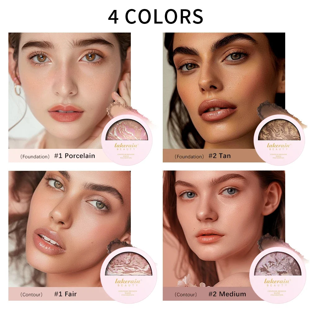 Baked Color Correcting Powder Foundation – Demi-Matte Finish