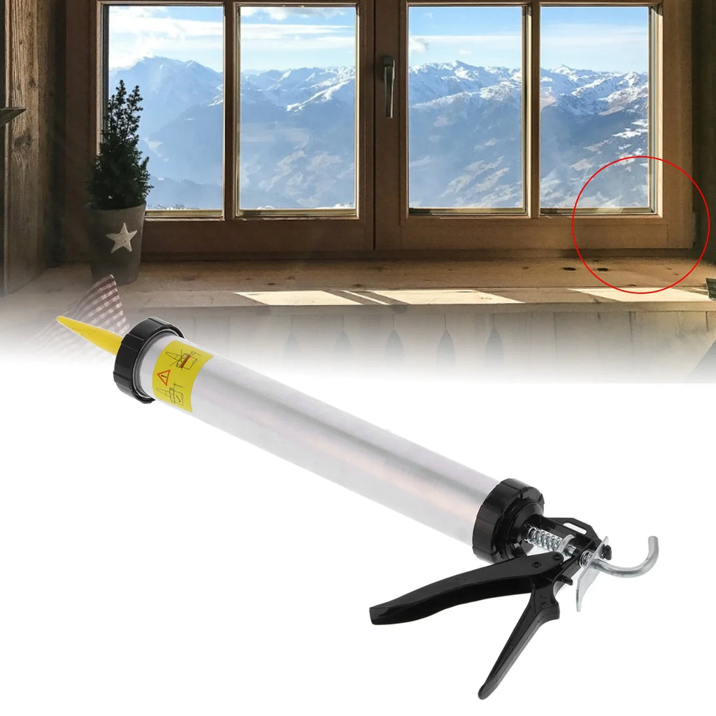 Caulking Gun Sealant Aluminum Alloy Cylindrical Lever Manual Glue