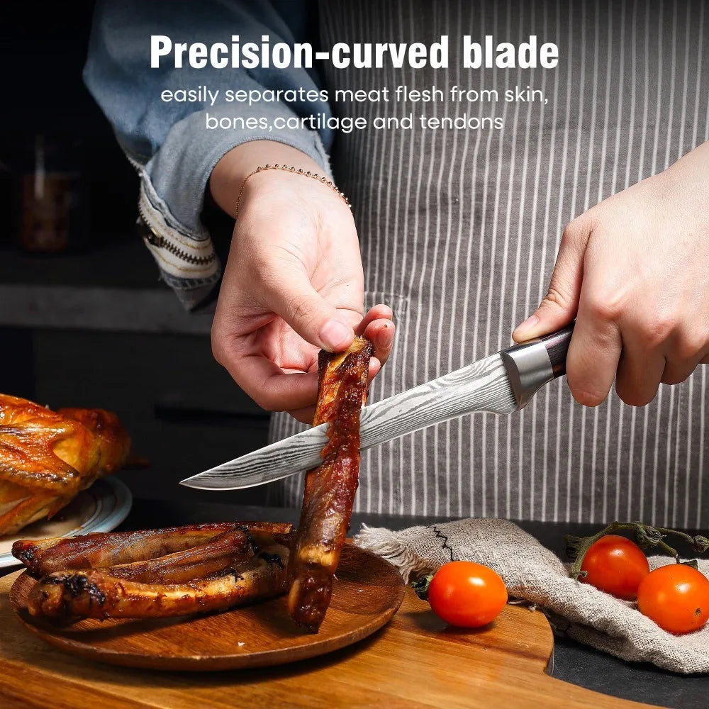 6-Inch Japanese Forged Chef Knife – Alloy Steel, Wooden Handle